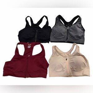 WANAYOU and Tek Gear Bundle of four post Surgery Sports bras in Large